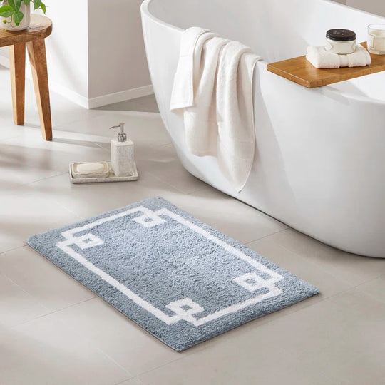 Evan 100% Cotton Tufted Bath Rug with Non-Slip Backing