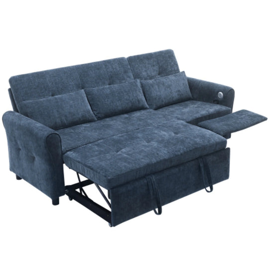 2-In-1 Sofa with Pull-Out Sleeper & Reversible Recliner by