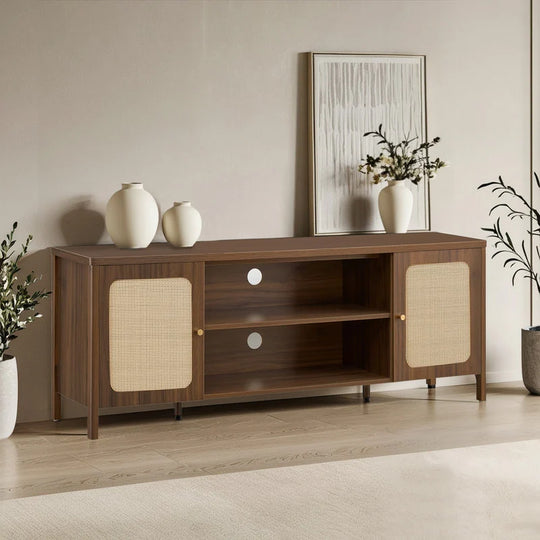 62" Bohemian TV Stand Modern Media Console Entertainment Center