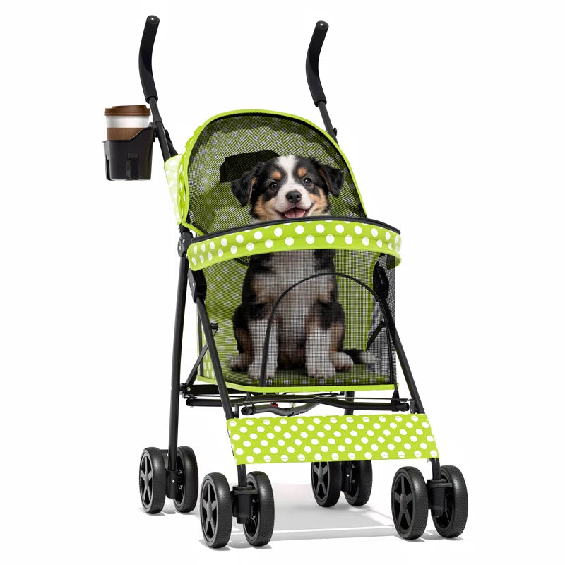 Pet Stoller Dog Cat Stoller Comfortable Lightweight Stroller with Adjustable Canopy