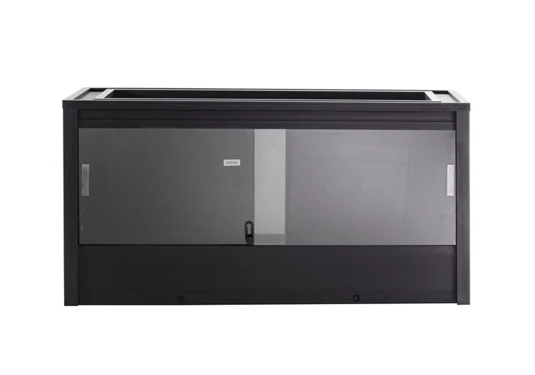 Ecoflex Large Reptile Enclosure with Matching Cabinet Stand Set in Black