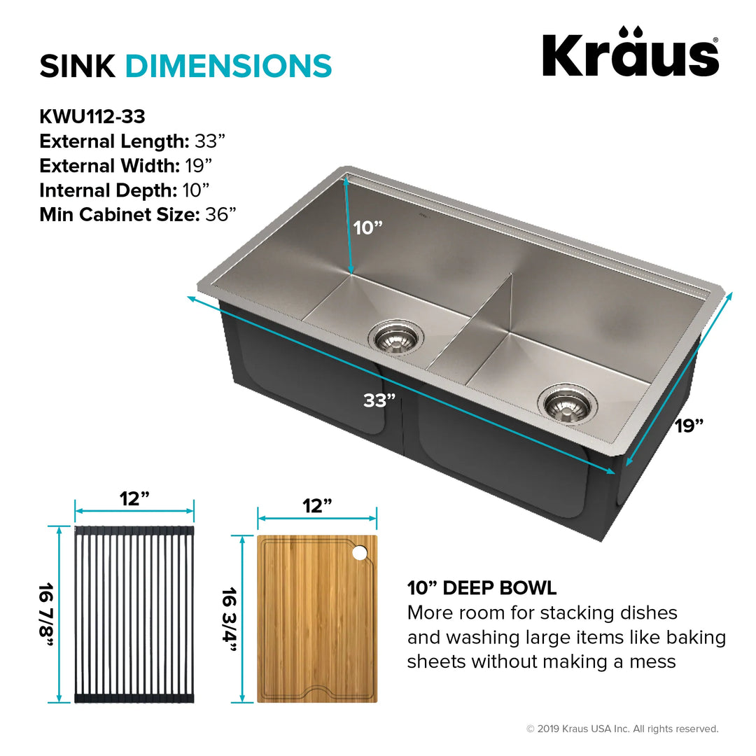 Kore Workstation Undermount Stainless Steel Kitchen Sink