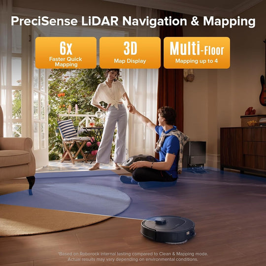 QV 35S Robot Vacuum and Mop,10000Pa Suction, Self-Emptying, Self-Washing & Air Drying,10Mm Mop Raise