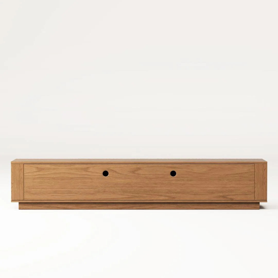 86.6" Modern Walnut TV Stand with Grille Doors & Storage for 90" Tvs - 86.6"Wx15.9"Dx17.5"H