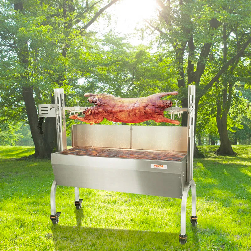 Single Burner Freestanding Wood Burning Gas Grill