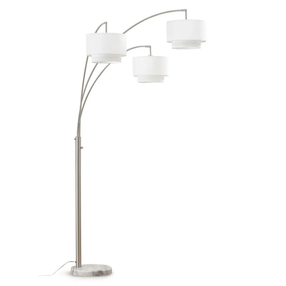 Broadway 3-Light 4-Way Switch Arch Floor Lamp
