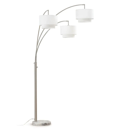 Broadway 3-Light 4-Way Switch Arch Floor Lamp