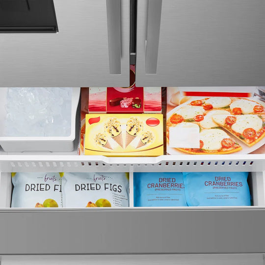 22.4 Cu. Ft. 3-Door French Door Refrigerator with Water Dispenser and Automatic Ice Maker in Stainless Steel, Counter Depth