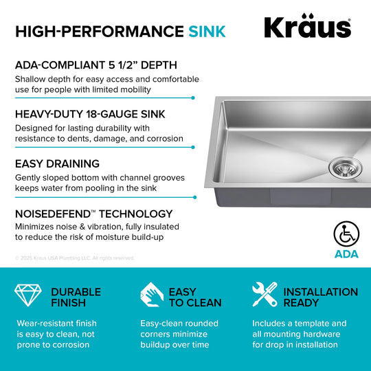 Fairlane Undermount 18 Gauge Stainless Steel Kitchen Sink