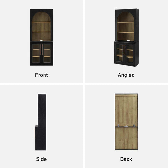 Mopio Blake Acrylic Cabinet with Hutch