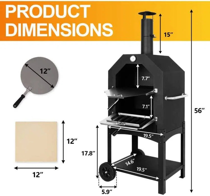 Free Standing Wood Burning Pizza Oven