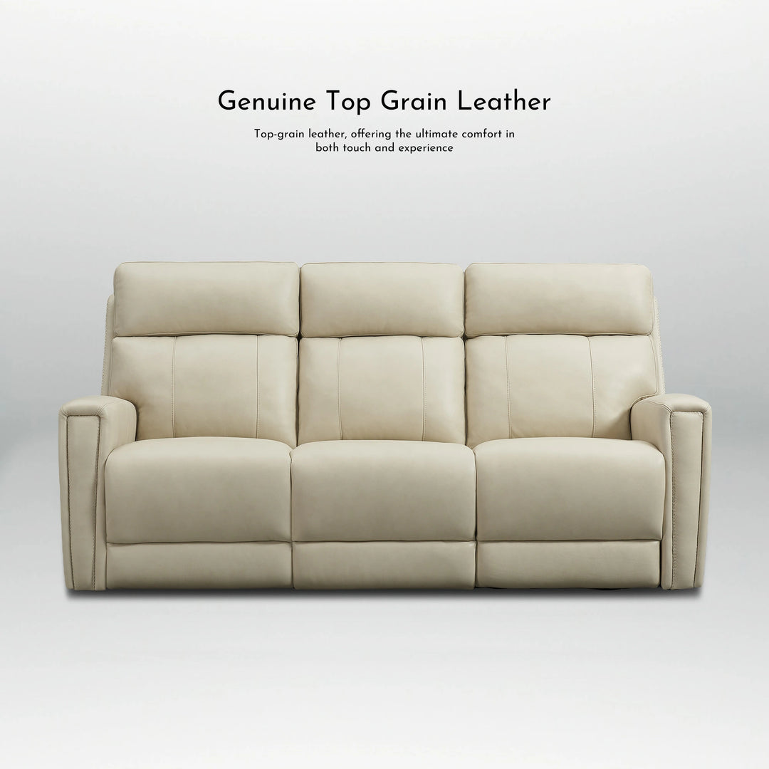 81.5'' Genuine Leather Zero Gravity Power Recliner Sofa with Power Headrest, USB&USB-C Port