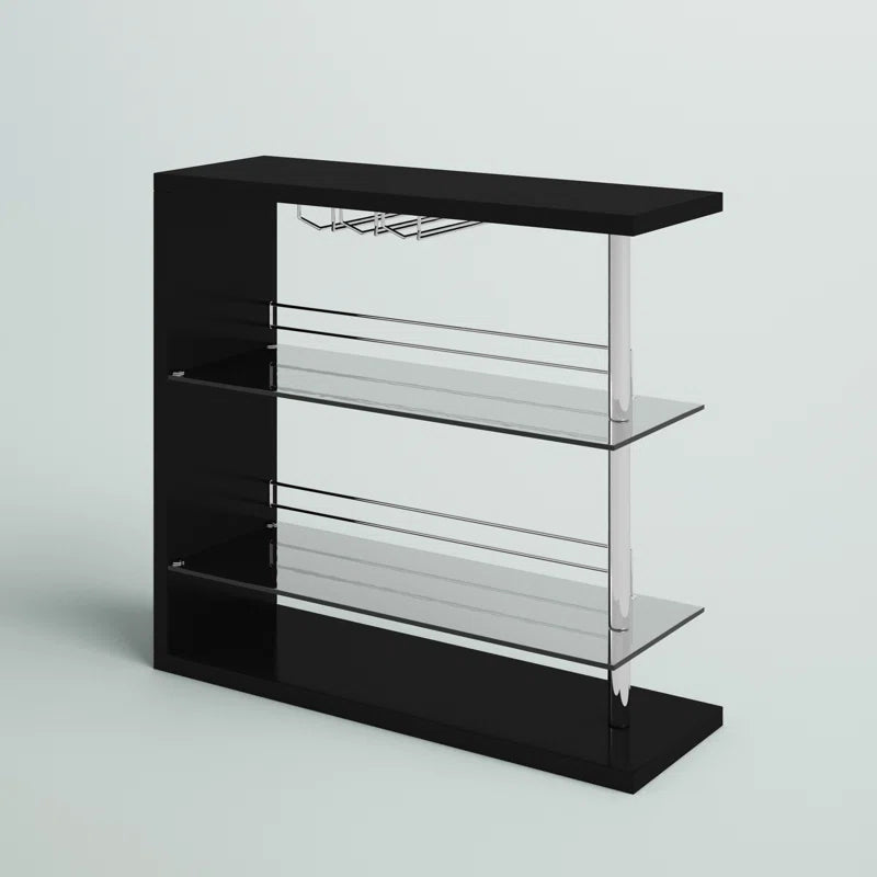 Kwesi Rectangular 2-Shelf Bar Unit - Only Bar Included