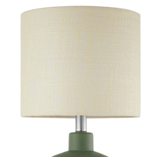 Fluted Ceramic Table Lamp (H18.25" X W10" X D10")