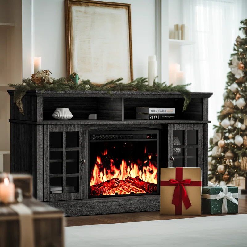 Anias TV Stand with Electric Fireplace Included