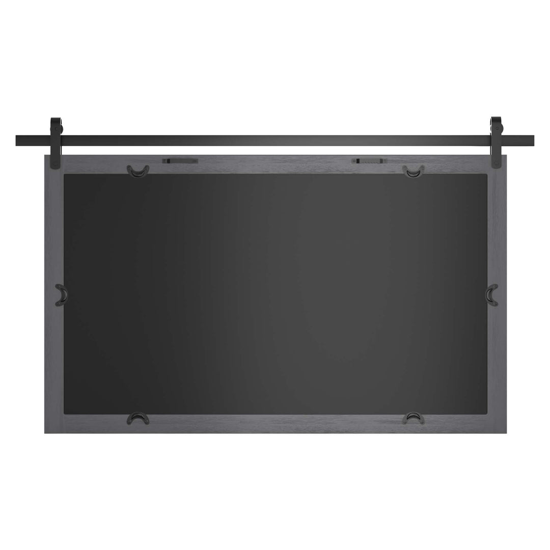 Farmhouse Barn Door Solid Wood Frame Bathroom Vanity Wall Mirror
