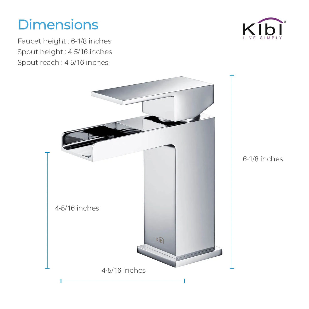 Waterfall Single Handle Bathroom Faucet