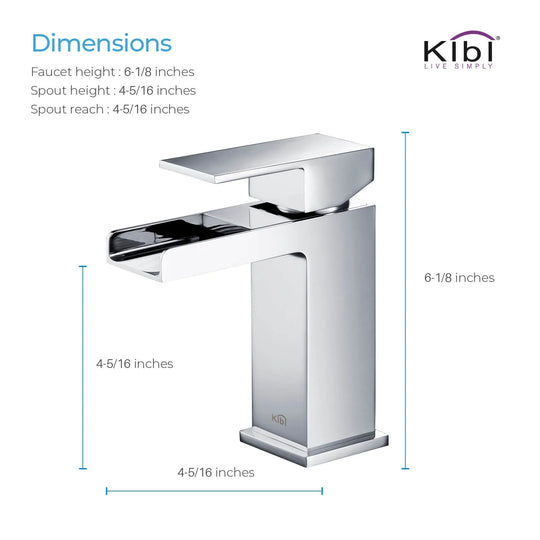 Waterfall Single Handle Bathroom Faucet