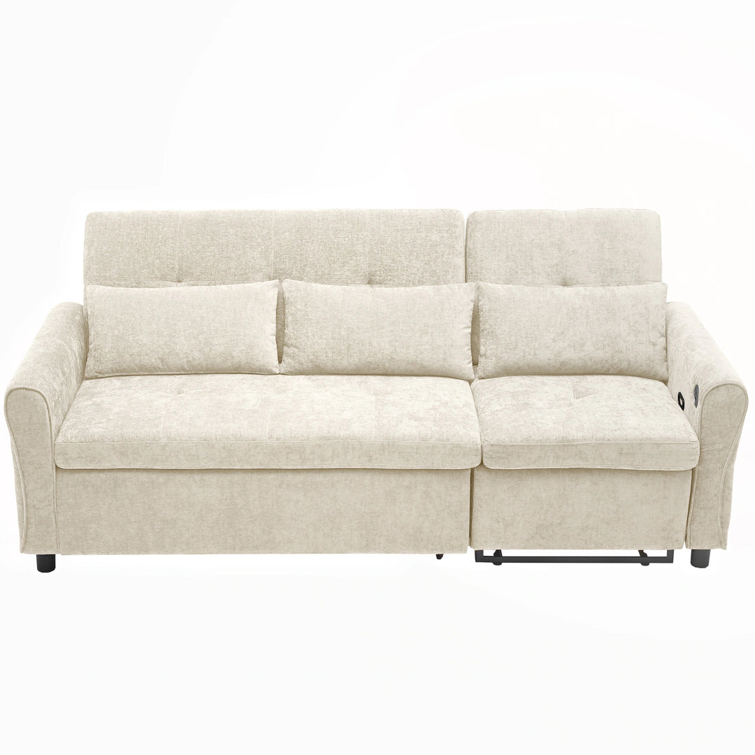 2-In-1 Sofa with Pull-Out Sleeper & Reversible Recliner by