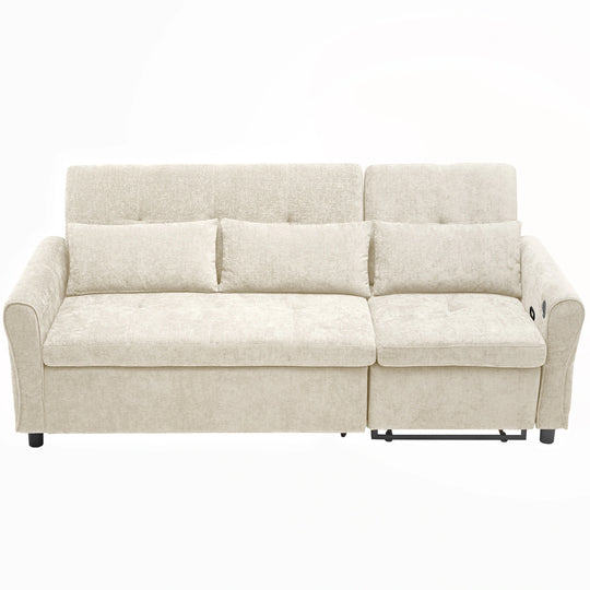 2-In-1 Sofa with Pull-Out Sleeper & Reversible Recliner by