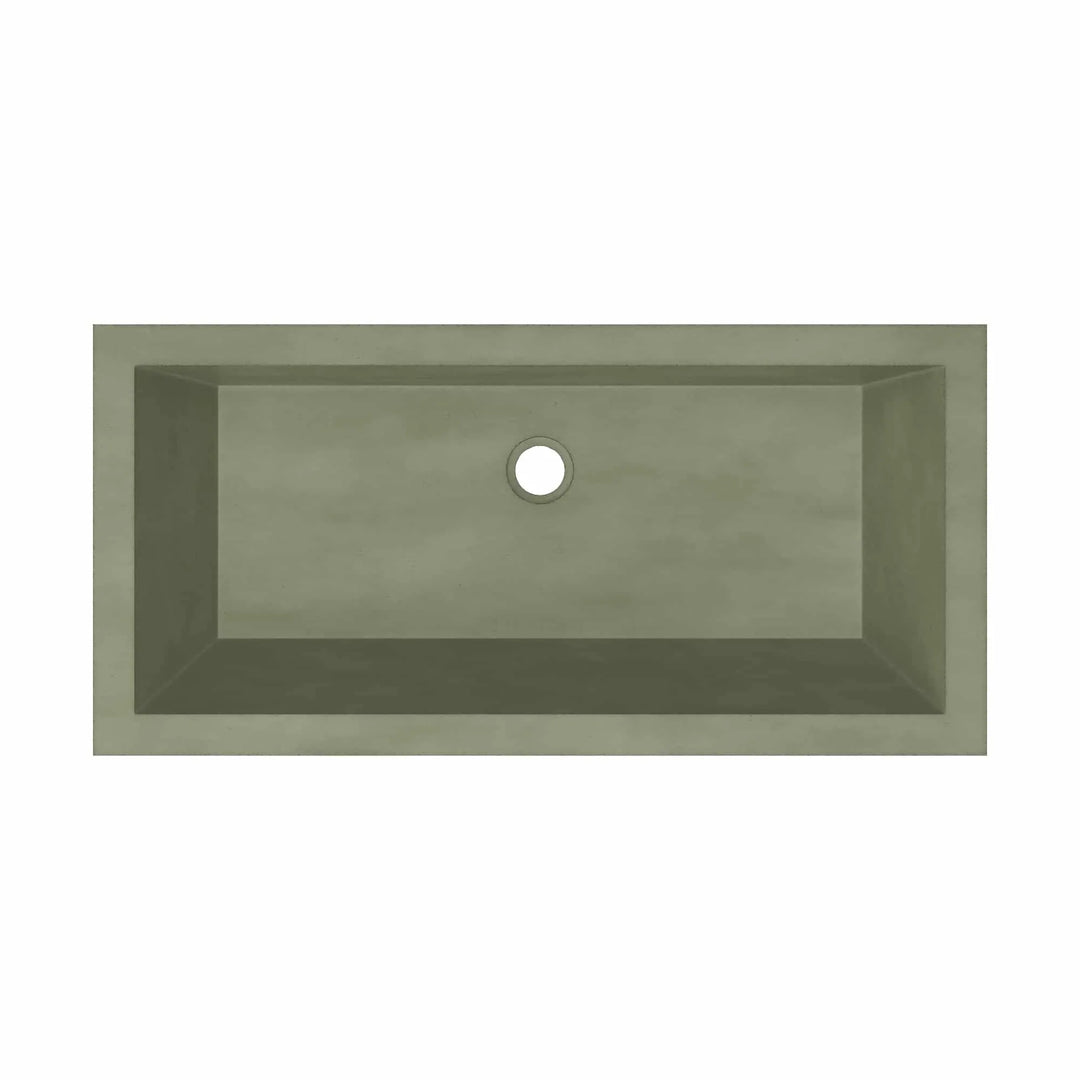 Arcata Nativestone Concrete Undermount Trough Bathroom Sink