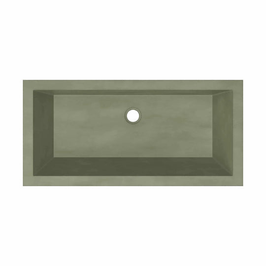 Arcata Nativestone Concrete Undermount Trough Bathroom Sink