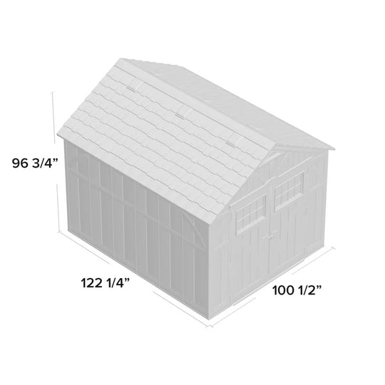 Outdoor Vanilla 8 Ft. W X 4 Ft. D Plastic Storage Shed