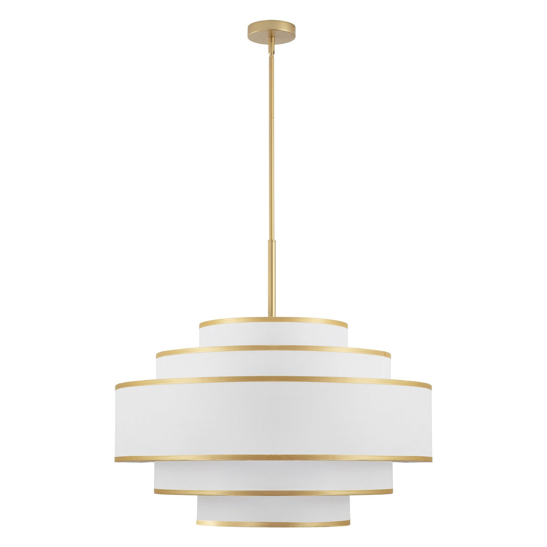 Getledel 30 In. 7-Light Dimmable Tiered Drum Chandelier