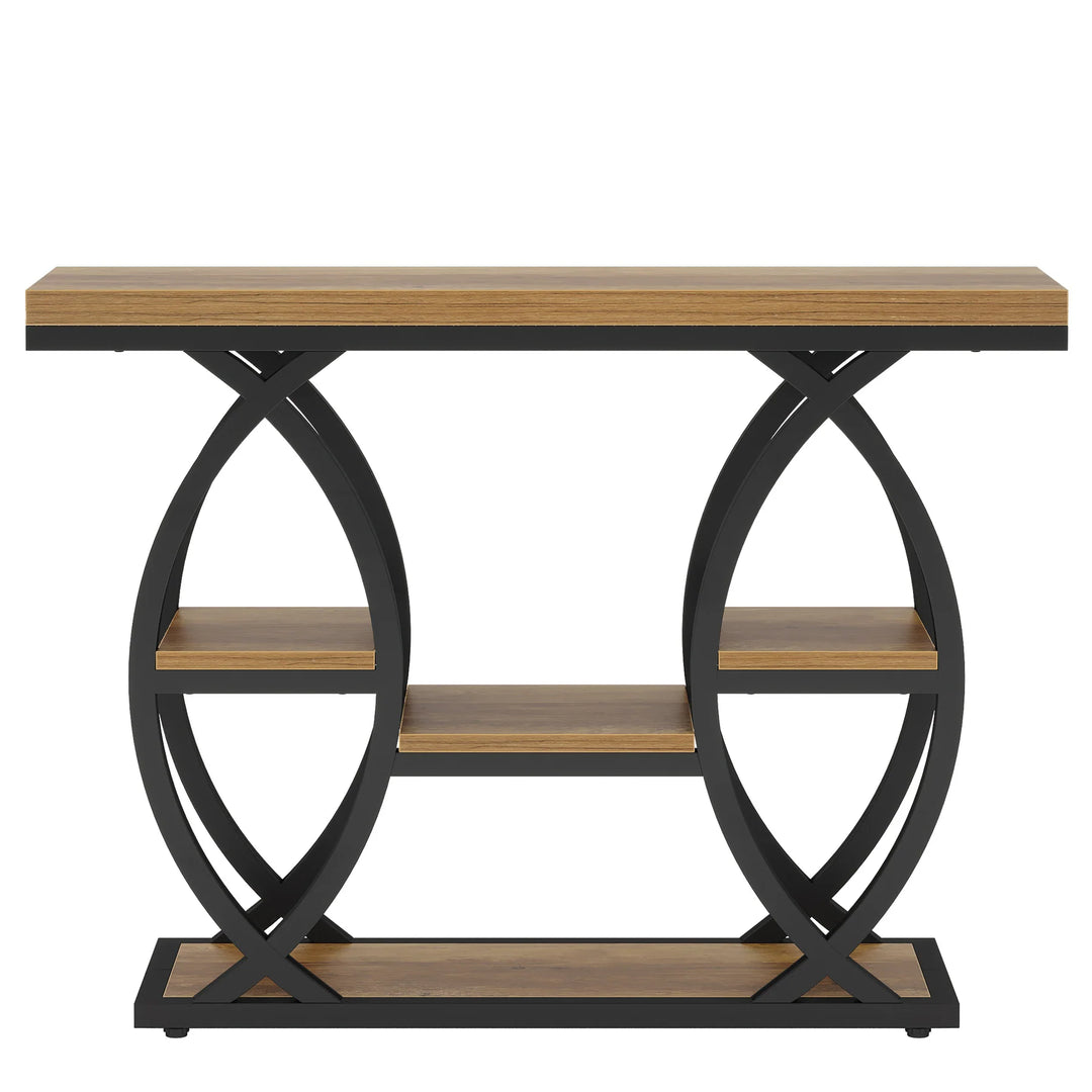 39.4" Console Table, 4-Tier Sofa Table Entryway Table for Small Spaces