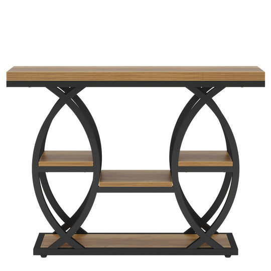 39.4" Console Table, 4-Tier Sofa Table Entryway Table for Small Spaces