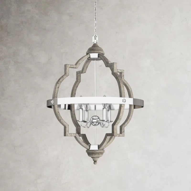 Freemont 4 - Light Dimmable Lantern Geometric Chandelier