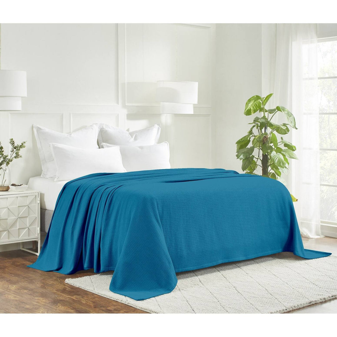 Waffle Weave Honeycomb Knit Soft Cotton Blanket