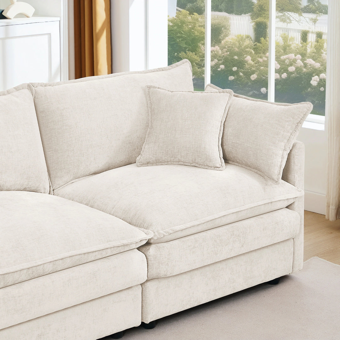 Modular Sectional Sofa, 102 Inch L Shaped Couch Set for Living Room