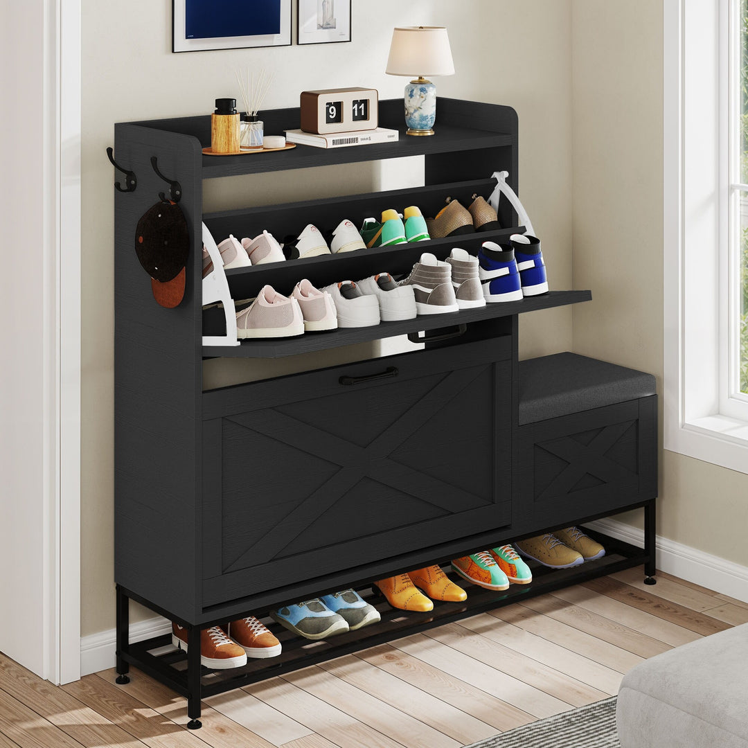 Shoe Storage Cabinet with Drawers Entryway Shoe Storage