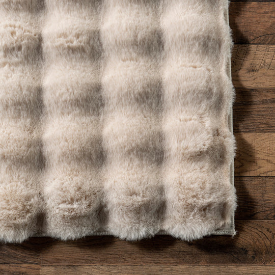 Jeni Solid Plush Machine Washable Area Rug