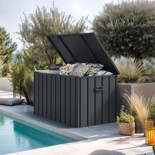 Outdoor Deck Box Waterproof Lockable Storage Box Container with Lid