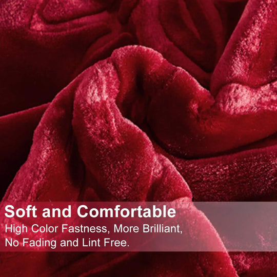 Embossed Floral Bed Blanket 85"X95" - 9Lbs