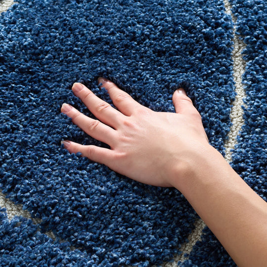 Florida Shag Sigtraud Abstract Waves 1.2-Inch Thick Rug