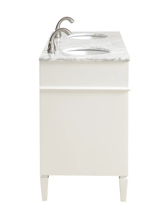 Rivers 60'' Double Bathroom Vanity with Marble Top
