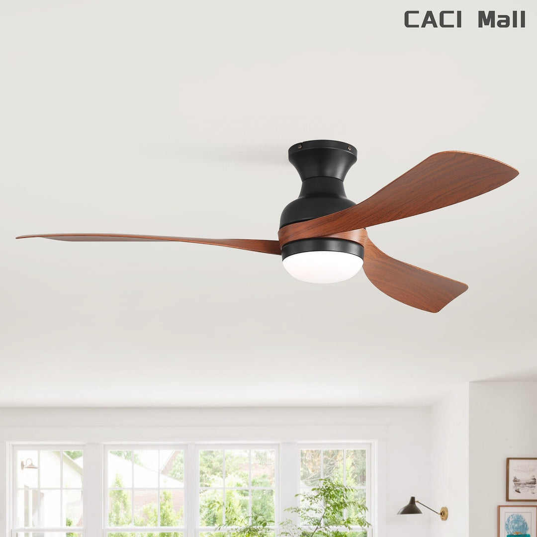 Sofucor 52/60 Inch Ceiling Fan with Integrated LED Light and Remote Control Quiet DC Motor