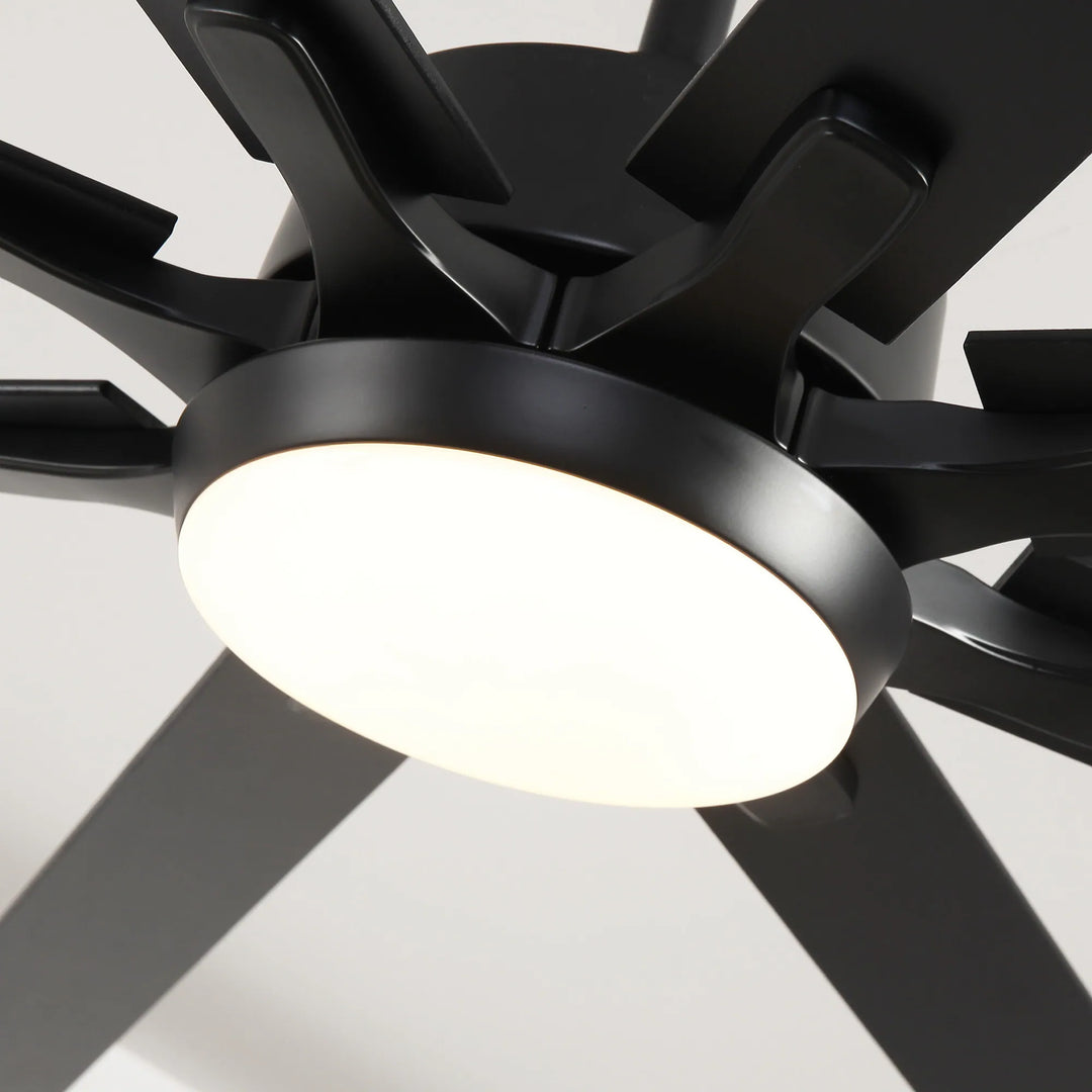 65-Inch Modern Reversible Dimmable Large Ceiling Fan with Light and Remote