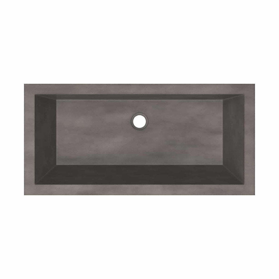 Arcata Nativestone Concrete Undermount Trough Bathroom Sink