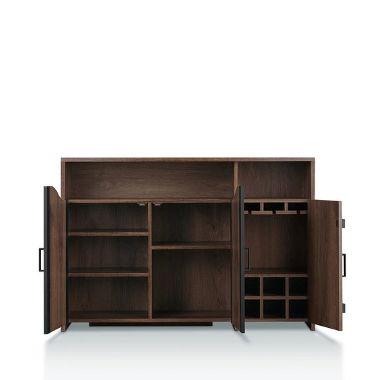Horr 47-In. Rustic Walnut 7-Shelf Buffet Server