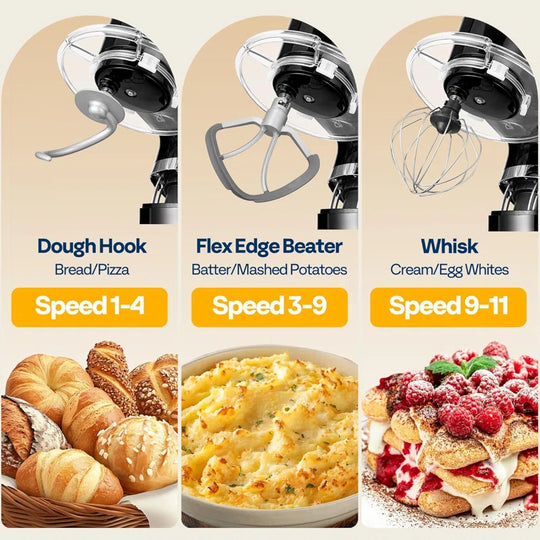 6 Qt. 11-Speed Electric Stand Mixer with Fermentation,Mixer,Beater, Bread Hook, Whisk