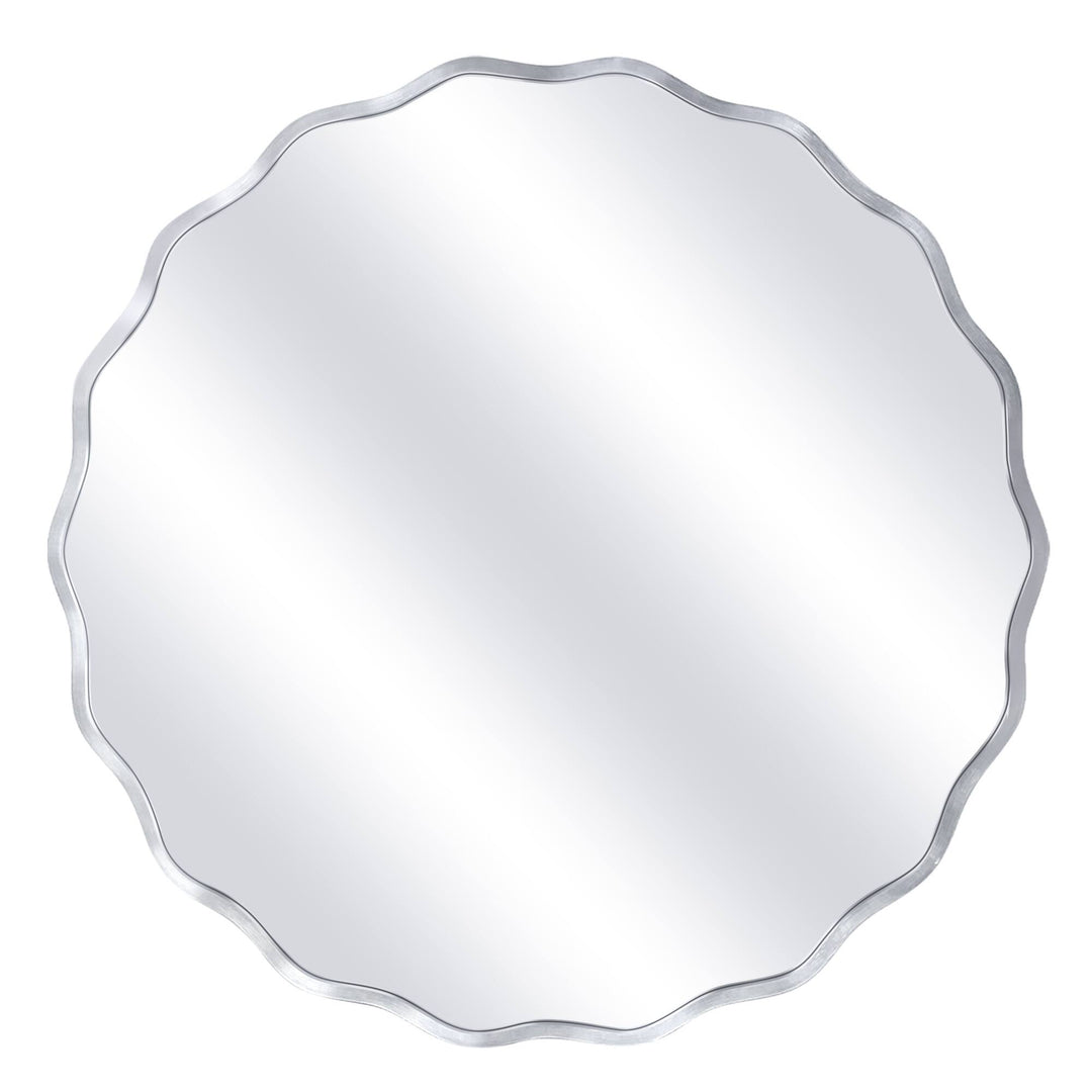 Aluminum Alloy Framed Wavy round Wall Mirror
