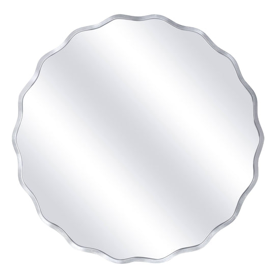 Aluminum Alloy Framed Wavy round Wall Mirror