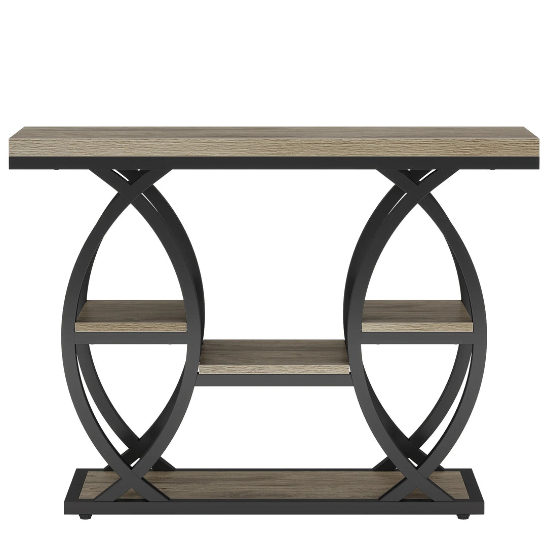 39.4" Console Table, 4-Tier Sofa Table Entryway Table for Small Spaces