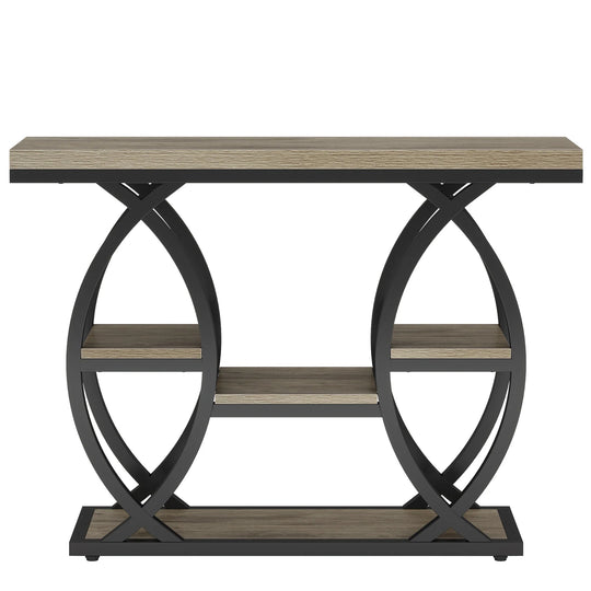 39.4" Console Table, 4-Tier Sofa Table Entryway Table for Small Spaces