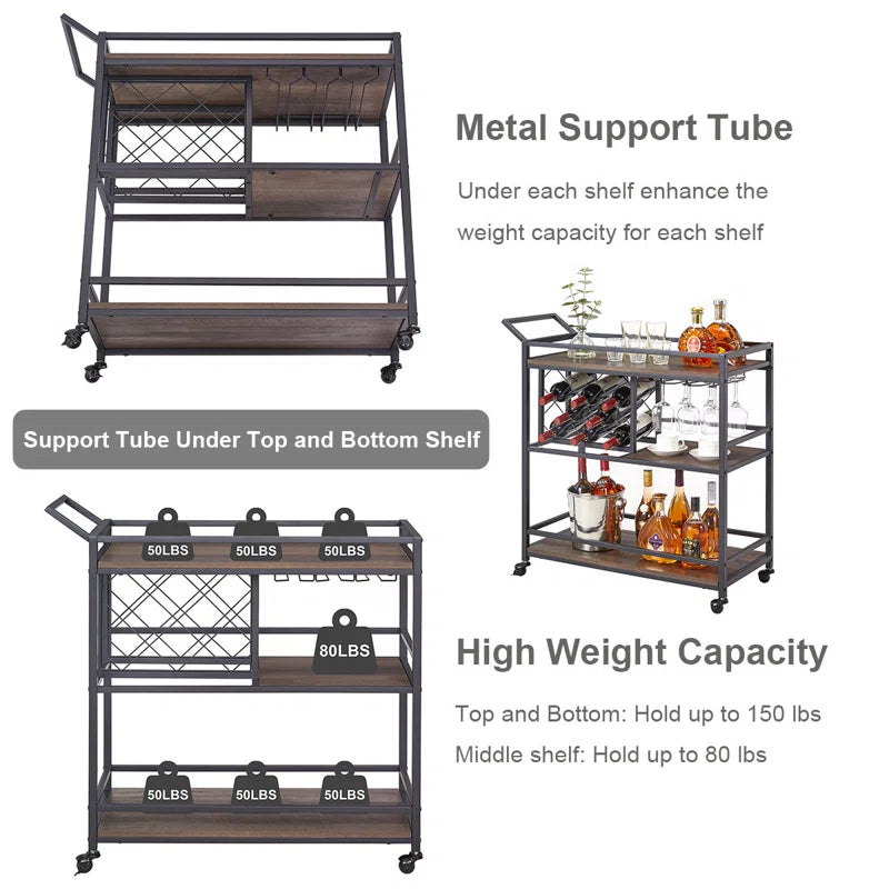 Guinna Metal Bar Cart