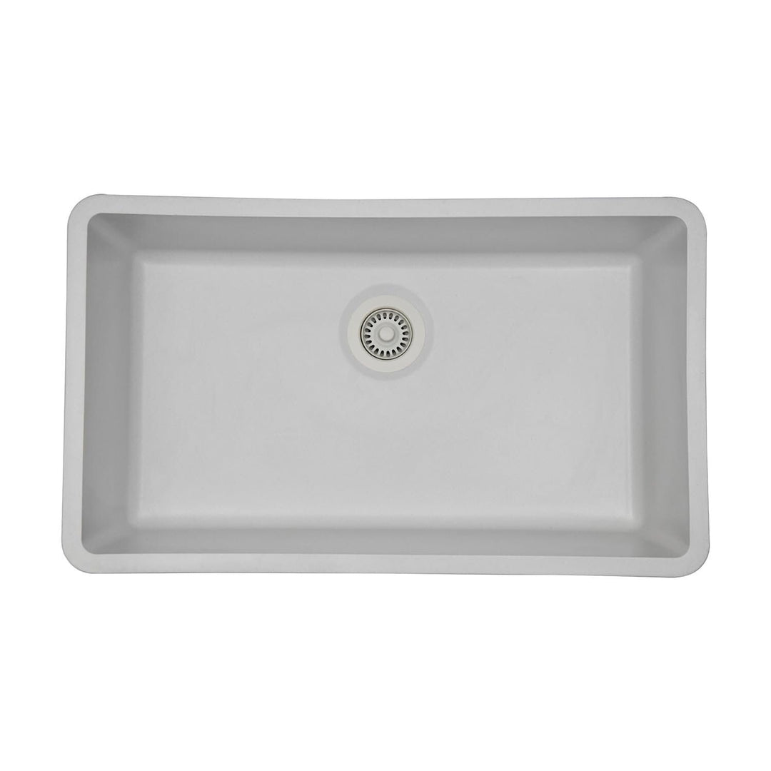 Drop-In Quartz 32 Inch Single Bowl Kitchen Sink Kit - 32"X19"